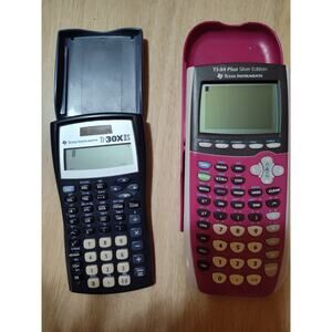 Caculator lot of (2) Used - work- As Is  - Ti- 84 plus silver pink edition